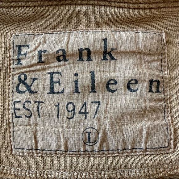 FRANK & EILEEN Belfast Trench Sweatshirt Trench Coat in Camel Size Large - Picture 11 of 12
